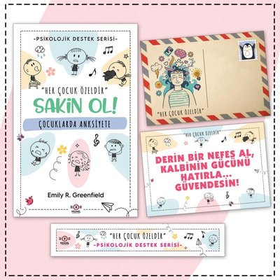 Çocuklarda Anksiyete - Kartpostal ve Ayraç - Çocuklar İçin Psikolojik Destek Serisi | Nesnel Yayınları (İnce Kapak)