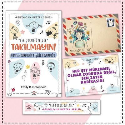 Çocuklarda Obsesif Kompulsif Kişilik Bozukluğu - Kartpostal ve Ayraç - Çocuklar İçin Psikolojik Dest | Nesnel Yayınları (İnce Kapak)