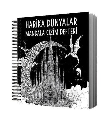 Harika Dünyalar - Mandala Çizim Defteri | Romos Kitap (İnce Kapak)