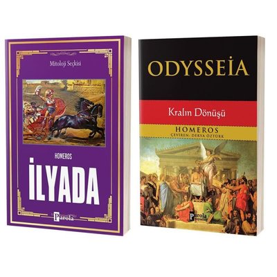 Homeros Seti - 2 Kitap Takım | Parola Yayınları (İnce Kapak)