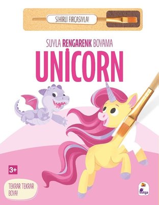 Unicorn - Suyla Rengarenk Boyama - Sihirli Fırçasıyla! | İndigo Çocuk (Ciltli)