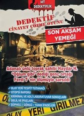 Son Akşam Yemeği - Dedektif Cinayet Çözme Oyunu | MT Dedektiflik (İnce Kapak)
