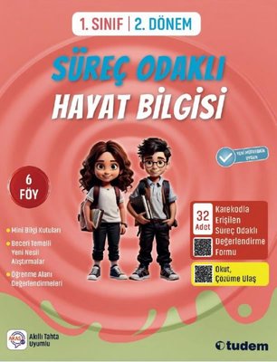 1. Sınıf 2. Dönem Süreç Odaklı - Hayat Bilgisi | Tudem Yayınları - Ders Kitapları (İnce Kapak)