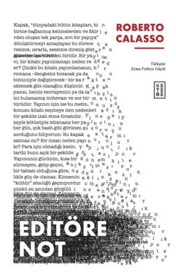 Editöre Not | Roberto Calasso (İnce Kapak)