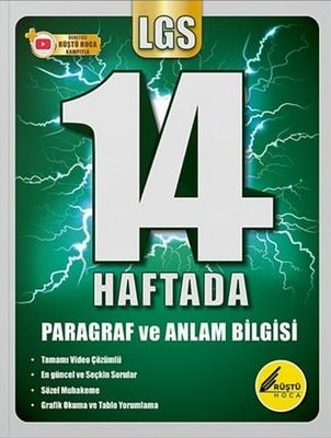 14 Haftada LGS Paragraf ve Anlam Bilgisi | Rüştü Hoca (İnce Kapak)