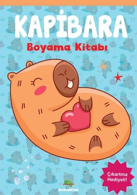 Kapibara Boyama Kitabı - Çıkartma Hediyeli! | Bookalemun Yayınları (İnce Kapak)