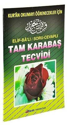 Elif-Ba'lı - Soru-Cevaplı Tam Karabaş Tecvidi (Büyük Boy) | Alem Yayıncılık (İnce Kapak)