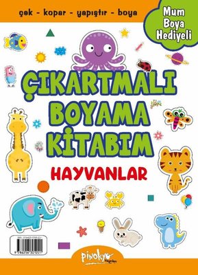 Çıkartmalı Boyama Kitabım - Hayvanlar | Pinokyo (İnce Kapak)