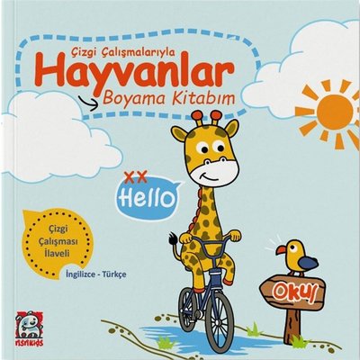 Çizgi Çalışmalarıyla Hayvanlar Boyama Kitabım | NSN Kids (İnce Kapak)