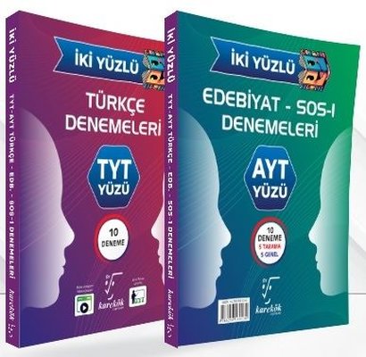 İki Yüzlü TYT - AYT Türkçe - Edebiyat Denemeleri | Karekök Eğitim Yayın (İnce Kapak)