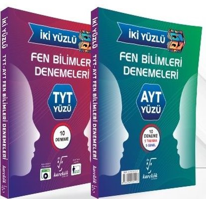 İki Yüzlü TYT - AYT Fen  Bilimleri Denemeleri | Karekök Eğitim Yayın (İnce Kapak)