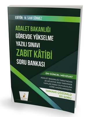 GYS Adalet Bakanlığı Görevde Yükselme Yazılı Sınavı Zabıt Katibi Soru Bankası | Pelikan Yayınları (İnce Kapak)