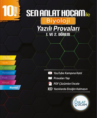 10. Sınıf Biyoloji Yazılı Provaları | Sen Anlat Hocam Yayınları (İnce Kapak)