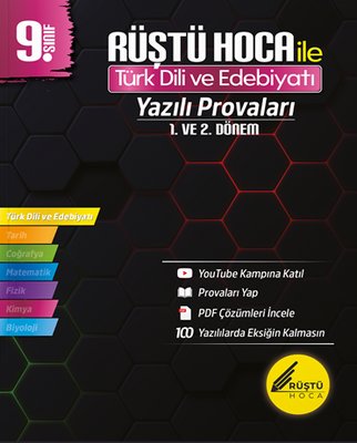 9. Sınıf Türk Dili ve Edebiyatı Yazılı Provaları | Rüştü Hoca (İnce Kapak)