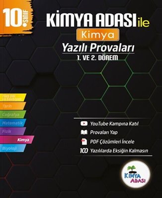 10. Sınıf Kimya Yazılı Provaları | Kimya Adası Yayınları (İnce Kapak)