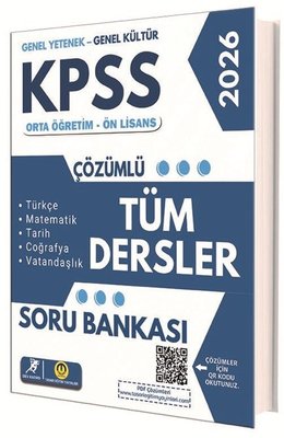 2026 KPSS Orta Öğretim Çözümlü Tüm Dersler Soru Bankası | Tasarı Akademi (İnce Kapak)