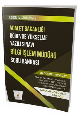 GYS Adalet Bakanlığı Görevde Yükselme Yazılı Sınavı Bilgi İşlem Müdürü Soru Bankası | Pelikan Yayınları (İnce Kapak)