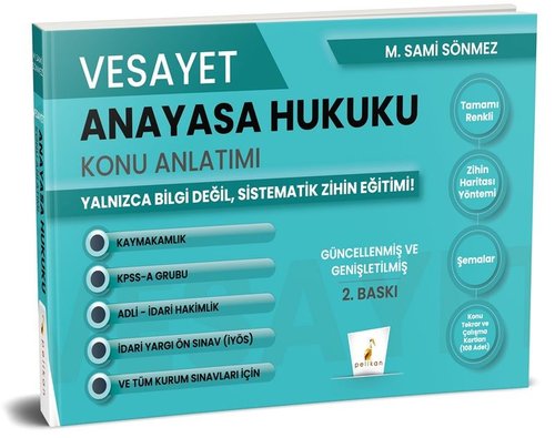 Vesayet Anayasa Hukuku Konu Anlatımı | Pelikan Yayınları (İnce Kapak)