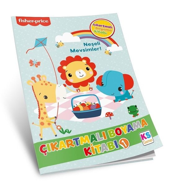Fisher Price Coloring Sticker Book 1 Neşeli Mevsimler | Ks Games (İnce Kapak )