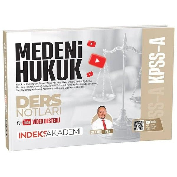 2026 KPSS A Grubu Medeni Hukuk Video Ders Notları | İndeks Akademi (İnce Kapak)