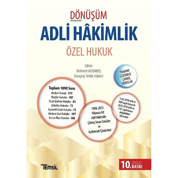 Dönüşüm Adli Hakimlik - Özel Hukuk | Temsil Kitap (Ciltsiz)