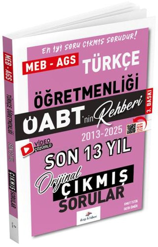 2026 ÖABT nin Rehberi Türkçe Öğretmenliği Çıkmış Sorular Son 13 Yıl Çözümlü | Dizgi Kitap (Ciltsiz)