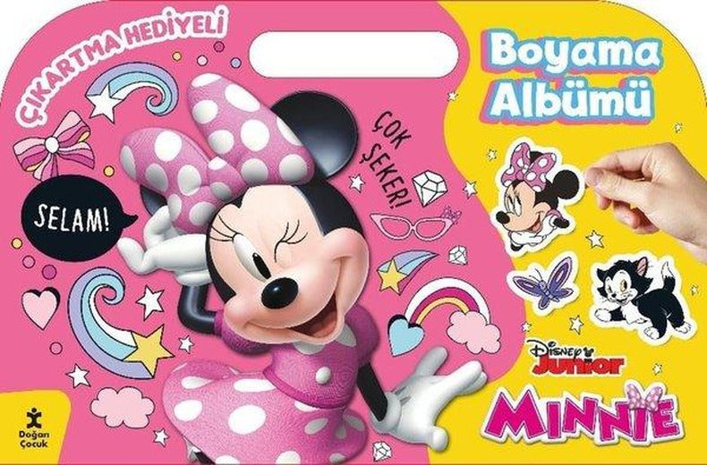 Disney Junior Minnie - Çıkartma Hediyeli Boyama Albümü | Doğan Çocuk (İnce Kapak)