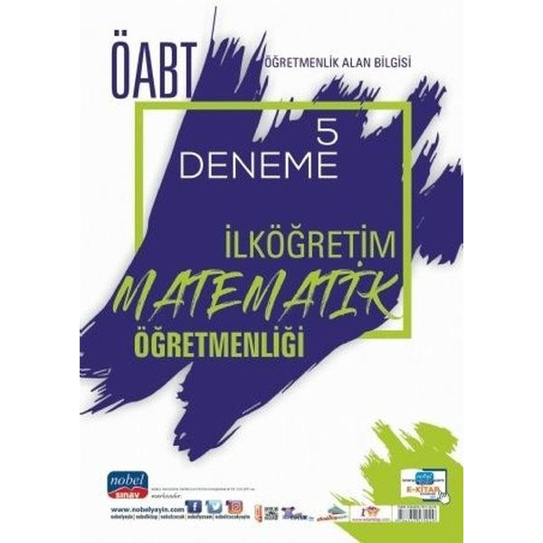 ÖABT İlköğretim Matematik Öğretmenliği - Öğretmenlik Alan Bilgisi-5 Deneme | Nobel Sınav (İnce Kapak)