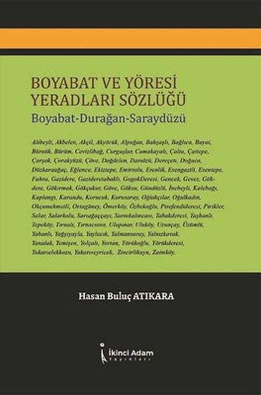 Boyabat ve Yöresi Yeradları Sözlüğü | İkinci Adam Yayınları
