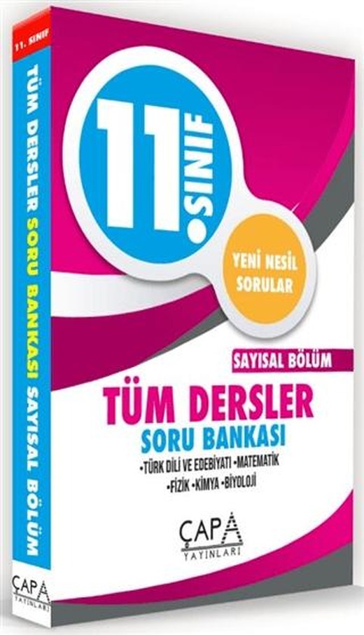 11. Sınıf Sayısal Tüm Dersler Soru Bankası | Çapa Yayınları (Ciltsiz)