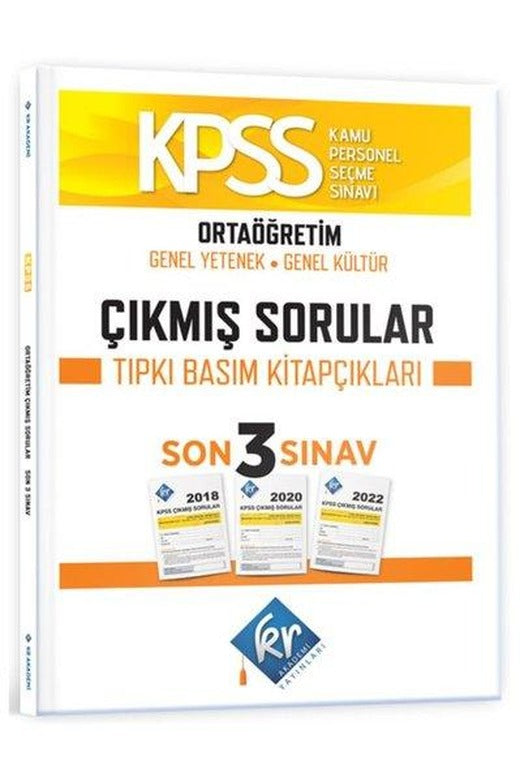 KPSS  Ortaöğretim Genel Yetenek Genel Kültür Çıkmış Sorular Son 3 Sınav Tıpkı Basım Fasikülleri | KR Akademi (İnce Kapak)