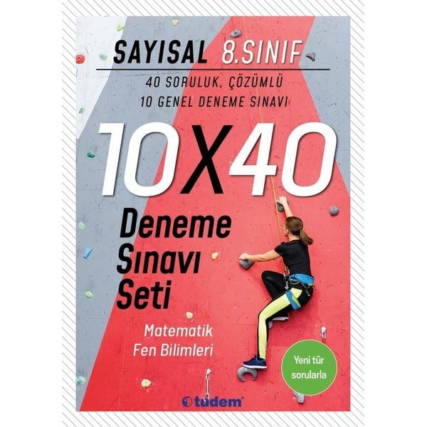 8.Sınıf Sayısal 10x40 Deneme Sınavı Seti | Tudem Yayınları - Ders Kitapları (İnce Kapak)