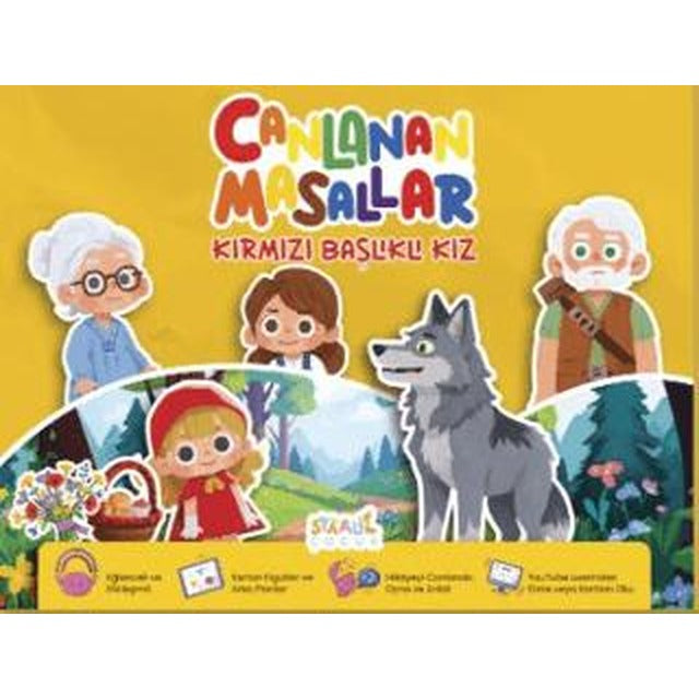 Canlanan Masallar - Kırmızı Başlıklı Kız - Okul Öncesi Etkinlik Kartları