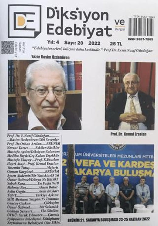 Diksiyon ve Edebiyat Dergisi Yıl: 4 Sayı: 20 2022 | Diksiyon ve Edebiyat Yayınları (Ciltsiz)