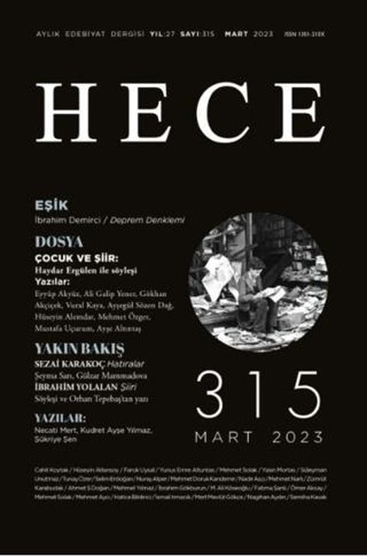 Hece Aylık Edebiyat Dergisi Sayı: 315 | Hece Dergisi (Ciltsiz)