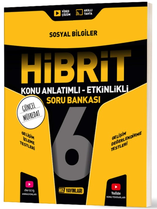 6. Sınıf Hibrit Sosyal Bilgiler Soru Bankası | Hız Yayınları (İnce Kapak)