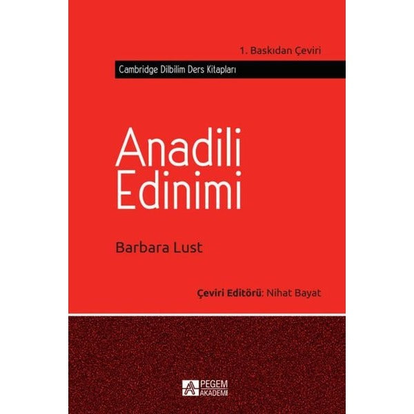 Anadili Edinimi | Pegem Akademi Yayıncılık (Ciltsiz)