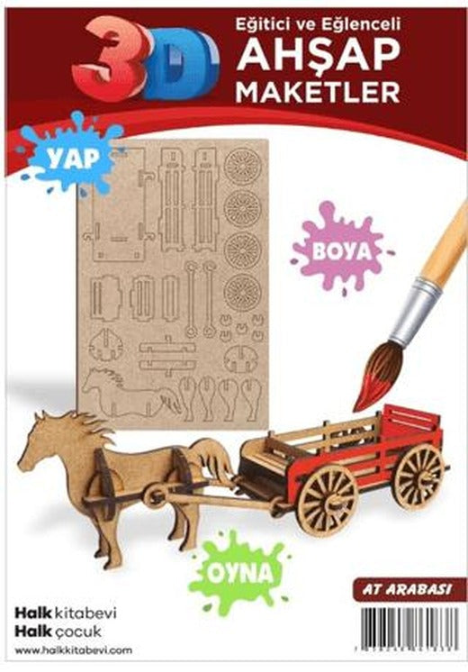 At Arabası Ahşap Maket | Halk Kitabevi