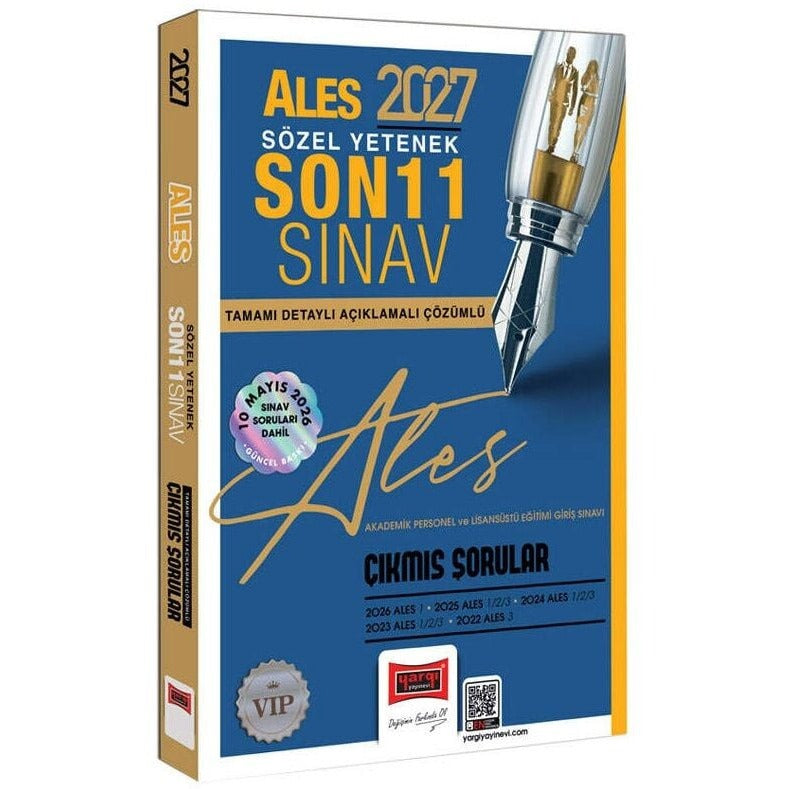 2027 ALES Sözel Yetenek Son 11 Sınav Tamamı Çözümlü Çıkmış Sorular | Yargı Yayınevi (Ciltsiz)
