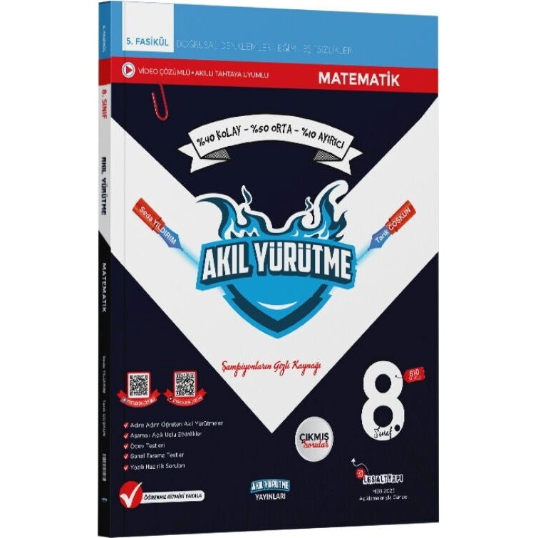 8. Sınıf Doğrusal Denklemler Eğim Eşitsizlikler 5. Fasikül | Akıl Yürütme Yayınları (Ciltsiz)