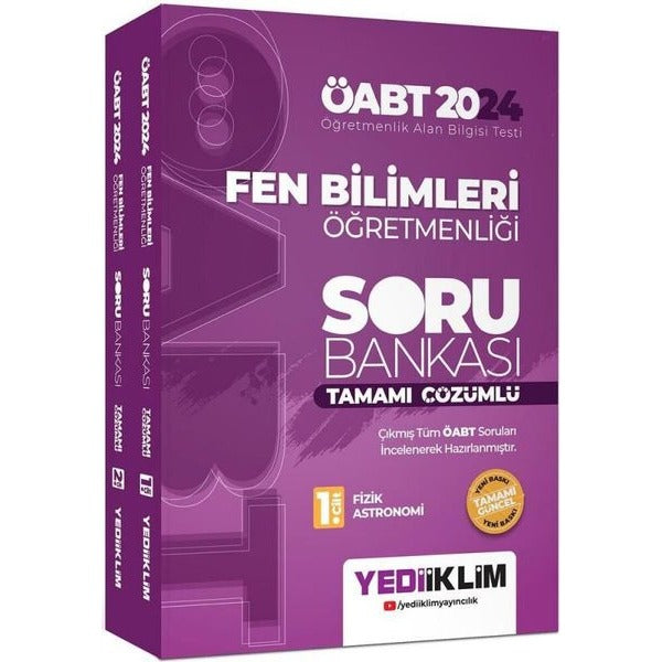 2024 ÖABT Fen Bilimleri Öğretmenliği Tamamı Çözümlü Soru Bankası 1. Cilt | Yediiklim Yayınları (Ciltsiz)
