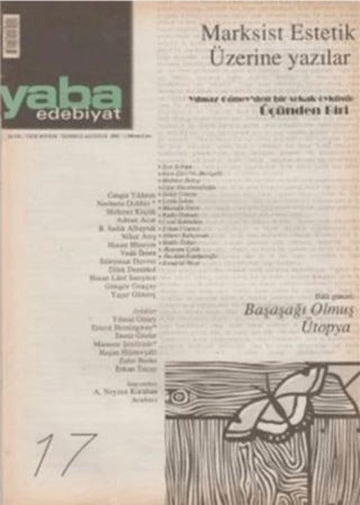 Yaba Edebiyat Dergisi Sayı: 17 | Yaba Dergisi Yayınları (Ciltsiz)