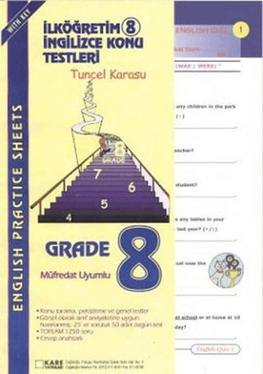 İlköğretim 8 İngilizce Konu Testleri (English Practice Sheets Grade 8) | KARE YAYINLARI (Ciltsiz)