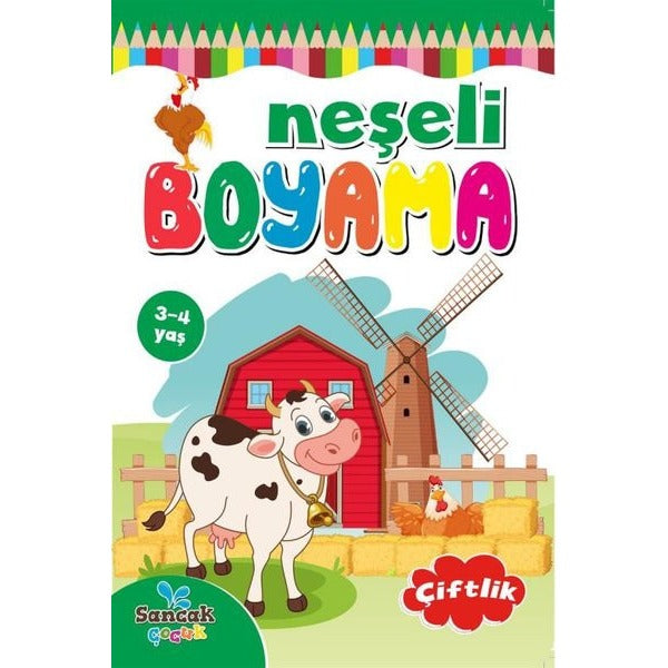 Neşeli Boyama - Çiftlik | Sancak Çocuk (Ciltsiz)