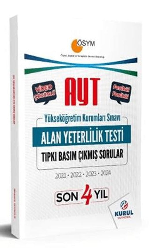 AYT Son 4 Yıl Tıpkı Basım Çıkmış Sorular ve Video Çözümleri