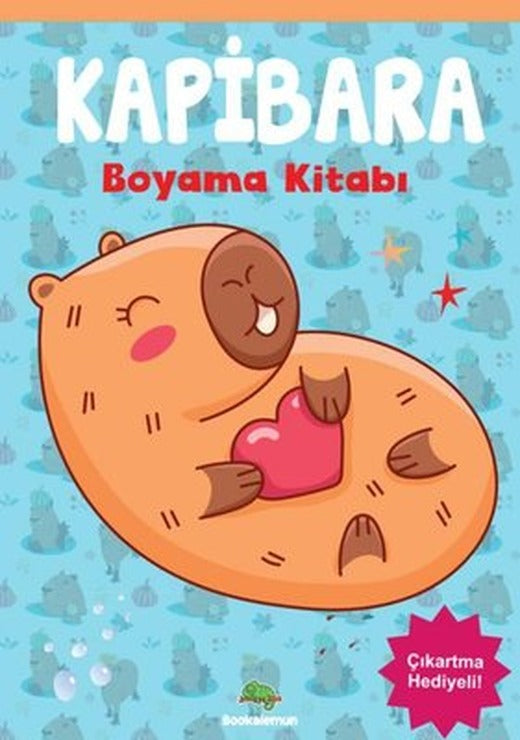 Kapibara Boyama Kitabı - Çıkartma Hediyeli! | Bookalemun Yayınları (İnce Kapak)