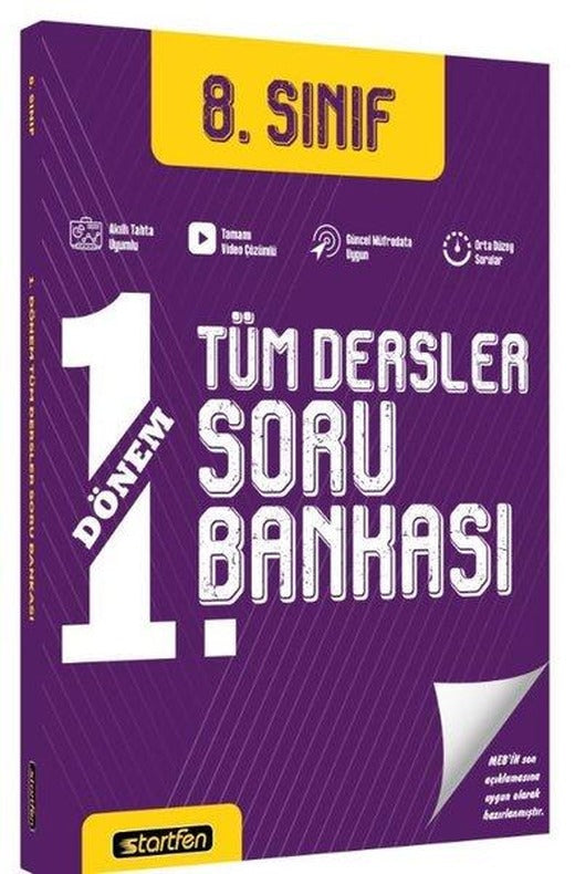 8. Sınıf 1. Dönem Tüm Dersler Soru Bankası | Startfen Yayınları (İnce Kapak)