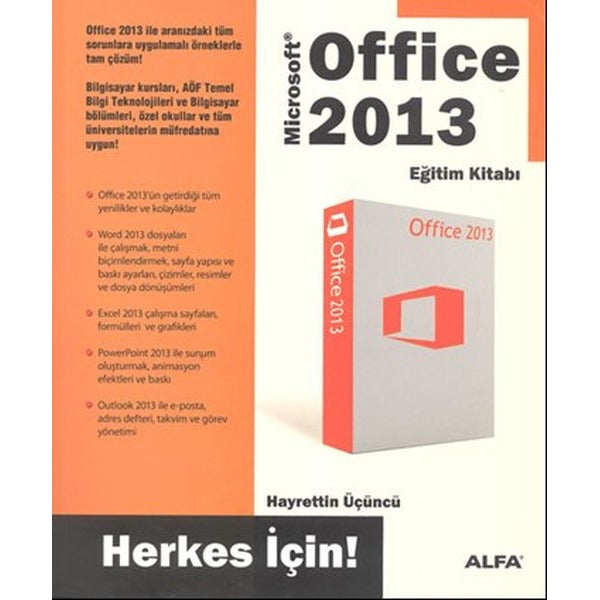 Microsoft Office 2013 Eğitim Kitabı | Alfa Yayıncılık (İnce Kapak)