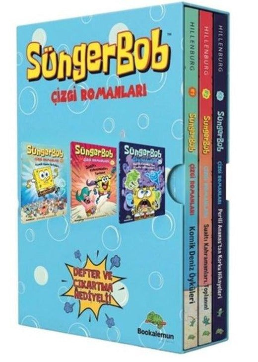Süngerbob Çizgi Romanları Seti - 3 Kitap Takım - Kutulu | Bookalemun Yayınları (İnce Kapak)