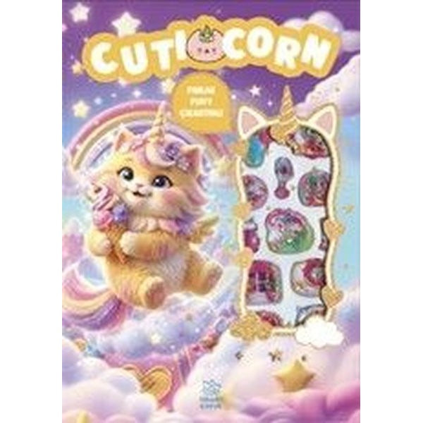 Cuticorn - Puffy Parlak Çıkartmalı Boyama Kitabı | İthaki Çocuk (İnce Kapak)